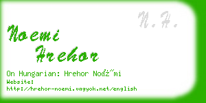 noemi hrehor business card
